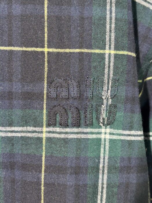 미우미우 코튼 체크 후드 자켓 그린 레플리카 미러급 SA급 S급 고퀄리티 하이엔드 최상급 의류 [남성여성공용] 11