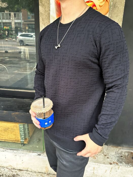 펜디 올 오버 FF로고 입체 자카드 니트 블랙 레플리카 미러급 SA급 S급 고퀄리티 하이엔드 최상급 의류 [남성]