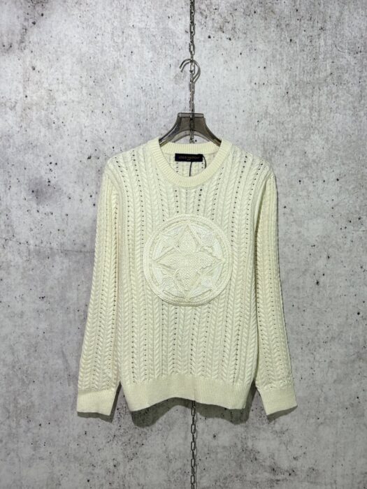 루이비통 점보 플라워 로고 자카드 니트 아이보리 레플리카 미러급 SA급 S급 고퀄리티 하이엔드 최상급 의류 [남성여성공용] 3