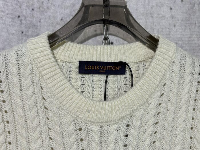 루이비통 점보 플라워 로고 자카드 니트 아이보리 레플리카 미러급 SA급 S급 고퀄리티 하이엔드 최상급 의류 [남성여성공용] 9