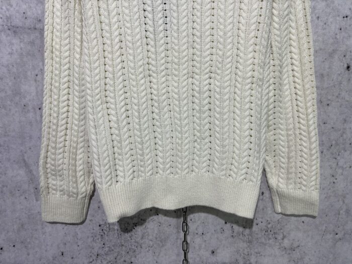 루이비통 점보 플라워 로고 자카드 니트 아이보리 레플리카 미러급 SA급 S급 고퀄리티 하이엔드 최상급 의류 [남성여성공용] 8