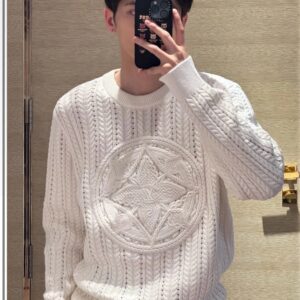 루이비통 점보 플라워 로고 자카드 니트 아이보리 레플리카 미러급 SA급 S급 고퀄리티 하이엔드 최상급 의류 [남성여성공용]