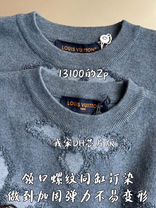 루이비통 아플리케 프라워 니트 블루 레플리카 미러급 SA급 S급 고퀄리티 하이엔드 최상급 의류 [남성여성공용] 5