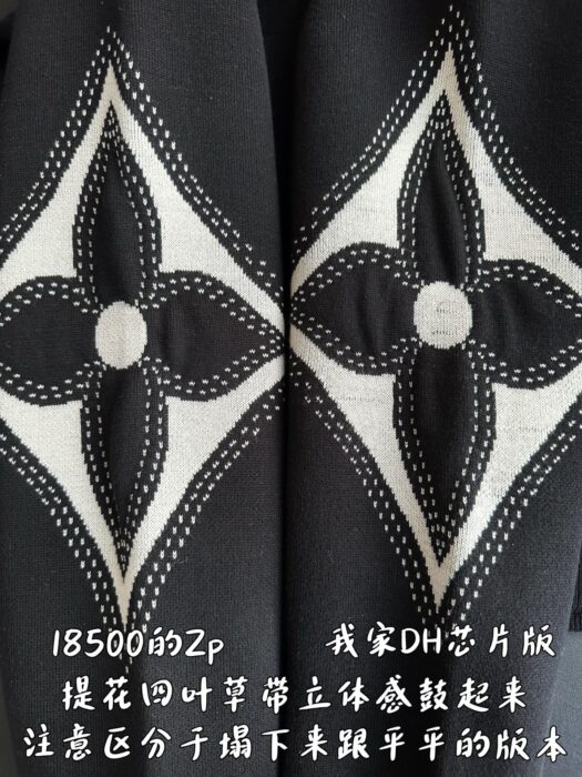 루이비통 LV 소매 프라워 니트 후드집업 블랙 레플리카 미러급 SA급 S급 고퀄리티 하이엔드 최상급 의류 [남성여성공용] 7