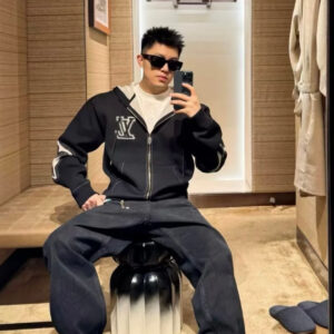 루이비통 LV 소매 프라워 니트 후드집업 블랙 레플리카 미러급 SA급 S급 고퀄리티 하이엔드 최상급 의류 [남성여성공용]