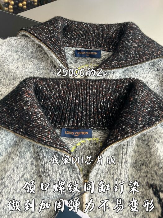 루이비통 니고 LV 지퍼 니티드 블루종 자켓 그레이 레플리카 미러급 SA급 S급 고퀄리티 하이엔드 최상급 의류 [남성여성공용] 6