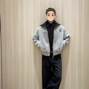 루이비통 니고 LV 지퍼 니티드 블루종 자켓 그레이 레플리카 미러급 SA급 S급 고퀄리티 하이엔드 최상급 의류 [남성여성공용]