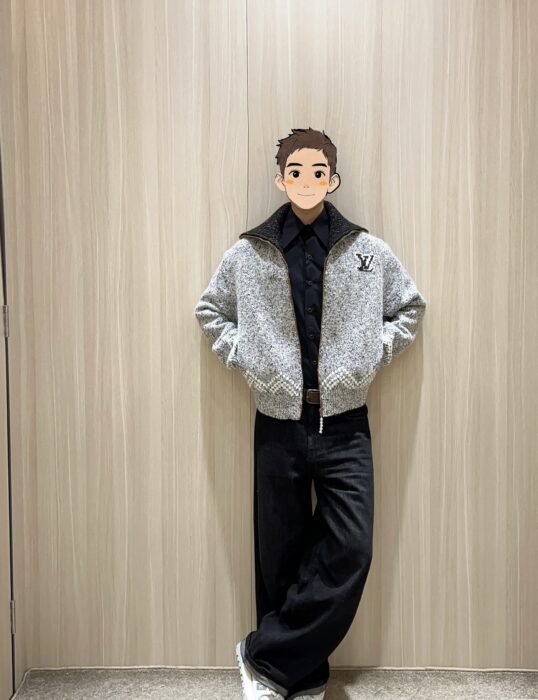 루이비통 니고 LV 지퍼 니티드 블루종 자켓 그레이 레플리카 미러급 SA급 S급 고퀄리티 하이엔드 최상급 의류 [남성여성공용]