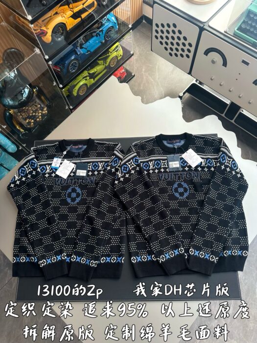 루이비통 LV 빈티지 프라워 자카드 니트 블랙 레플리카 미러급 SA급 S급 고퀄리티 하이엔드 최상급 의류 [남성여성공용] 3