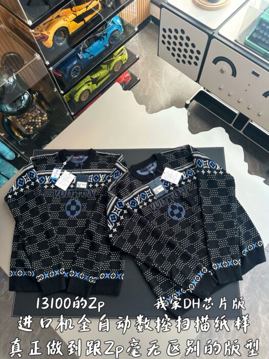 루이비통 LV 빈티지 프라워 자카드 니트 블랙 레플리카 미러급 SA급 S급 고퀄리티 하이엔드 최상급 의류 [남성여성공용] 5