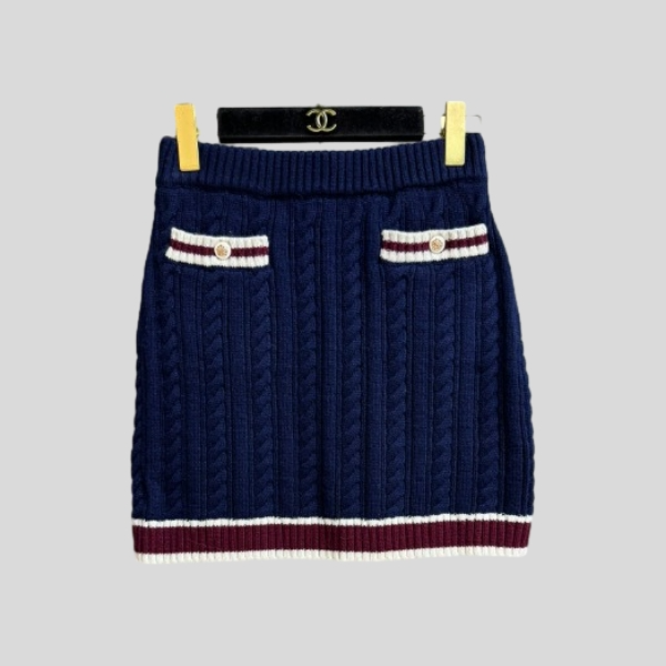 샤넬 네이비 블루 스커트 레플리카 미러급 SA급 S급 고퀄리티 하이엔드 최상급 의류 [여성]