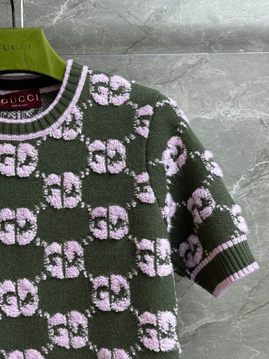구찌 벨뱃 자카드 반팔 니트 레플리카 미러급 SA급 S급 고퀄리티 하이엔드 최상급 의류 [여성] 8