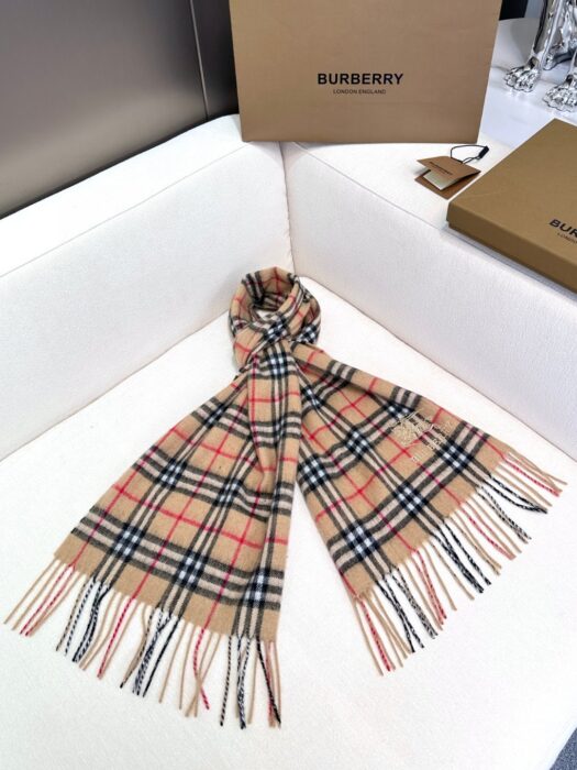 버버리 승마 자수 캐시미어 체크 스카프 카키 레플리카 미러급 SA급 S급 고퀄리티 최상급 하이엔드 머플러 목도리 [남성여성공용] 3