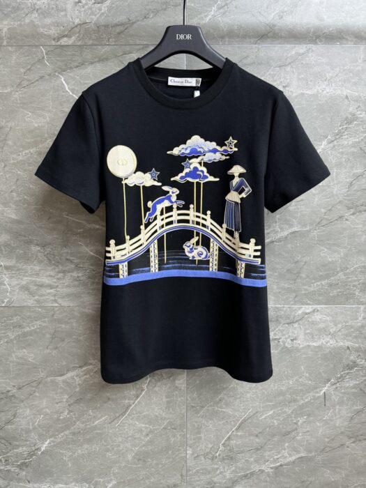 디올 퍼펫 프린트 티셔츠 레플리카 미러급 SA급 S급 고퀄리티 하이엔드 최상급 의류 [여성] 2