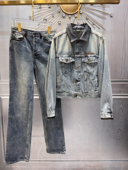 미우미우 데님 블루종 자켓, 팬츠 레플리카 미러급 SA급 S급 고퀄리티 하이엔드 최상급 의류 [여성] 2
