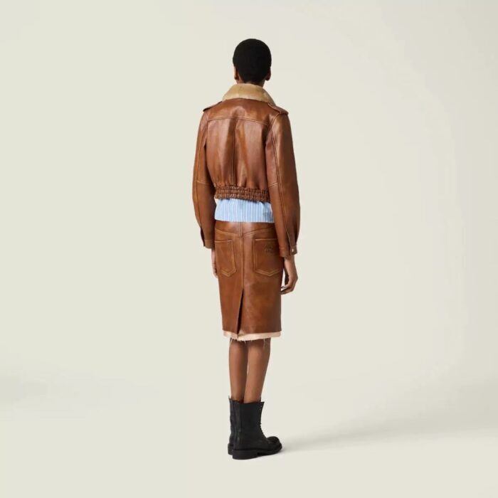 미우미우 나파 가죽 자켓, 스커트 레플리카 미러급 SA급 S급 고퀄리티 하이엔드 최상급 의류 [여성] 30