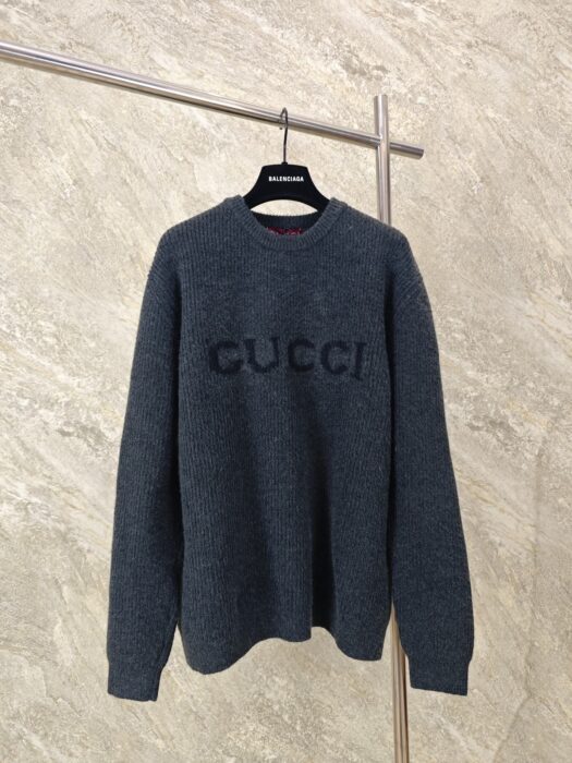 구찌 모노그램 자카드 단색 캐시미어 니트 그레이 레플리카 미러급 SA급 S급 고퀄리티 하이엔드 최상급 의류 [남성여성공용] 9