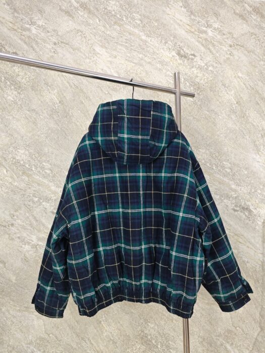 미우미우 코튼 체크 후드 자켓 그린 레플리카 미러급 SA급 S급 고퀄리티 하이엔드 최상급 의류 [남성여성공용] 4