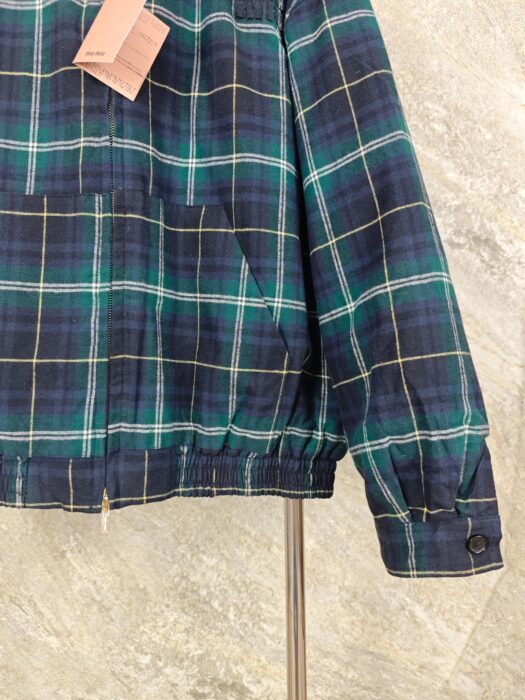 미우미우 코튼 체크 후드 자켓 그린 레플리카 미러급 SA급 S급 고퀄리티 하이엔드 최상급 의류 [남성여성공용] 7