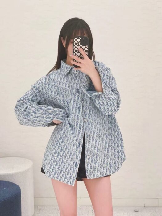 디올 오블리크 데님 셔츠 라이트 블루 레플리카 미러급 SA급 S급 고퀄리티 하이엔드 최상급 의류 [남성여성공용] 2