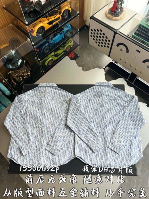 디올 오블리크 데님 셔츠 라이트 블루 레플리카 미러급 SA급 S급 고퀄리티 하이엔드 최상급 의류 [남성여성공용] 4