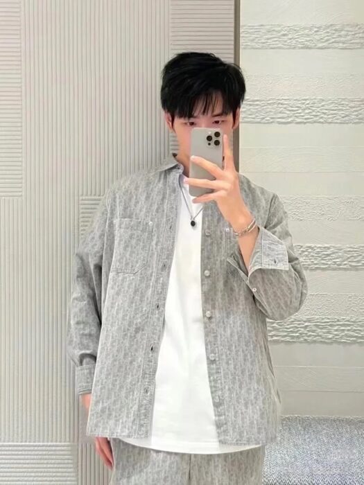 디올 블리크 데님 셔츠 그레이 레플리카 미러급 SA급 S급 고퀄리티 하이엔드 최상급 의류 [남성여성공용]