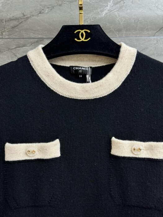 샤넬 콘트라스트 니트 드레스 레플리카 미러급 SA급 S급 고퀄리티 하이엔드 최상급 의류 [여성] 4