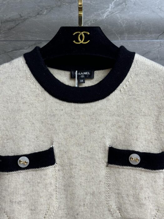 샤넬 콘트라스트 니트 드레스 레플리카 미러급 SA급 S급 고퀄리티 하이엔드 최상급 의류 [여성] 6