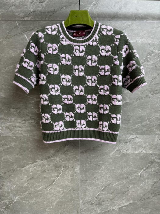 구찌 벨뱃 자카드 반팔 니트 레플리카 미러급 SA급 S급 고퀄리티 하이엔드 최상급 의류 [여성] 6
