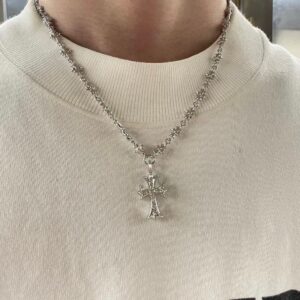 크롬하츠 큐빅 십자가 실버 목걸이 레플리카 미러급 SA급 S급 고퀄리티 최상급 하이엔드 [남성여성공용]