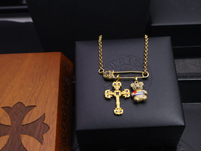 크롬하츠 십자가 테디베어 펜던트 목걸이 골드 레플리카 미러급 SA급 S급 고퀄리티 최상급 하이엔드 [남성여성공용]