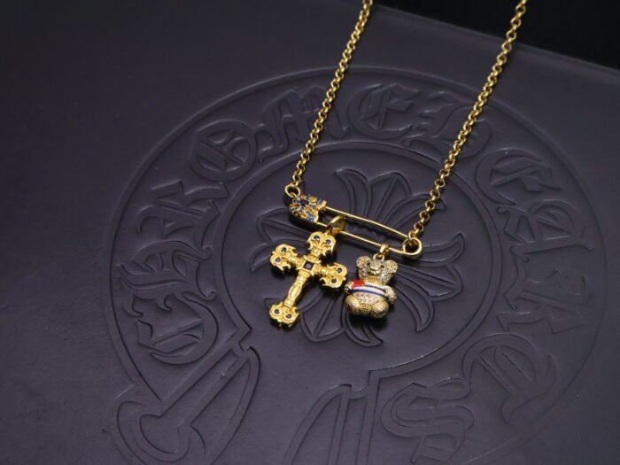 크롬하츠 십자가 테디베어 펜던트 목걸이 골드 레플리카 미러급 SA급 S급 고퀄리티 최상급 하이엔드 [남성여성공용] 4