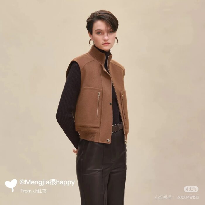 에르메스 슬리브리스 숏 붐버 자켓 레플리카 미러급 SA급 S급 고퀄리티 하이엔드 최상급 의류 [여성] 2