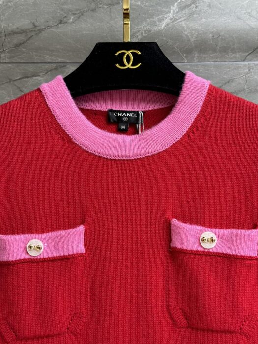 샤넬 콘트라스트 니트 드레스 레플리카 미러급 SA급 S급 고퀄리티 하이엔드 최상급 의류 [여성] 12