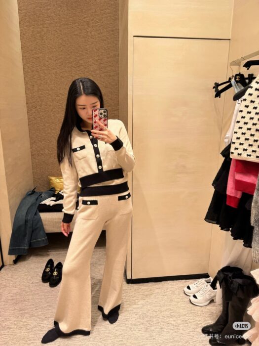 샤넬 콘트라스트 니트 팬츠 레플리카 미러급 SA급 S급 고퀄리티 하이엔드 최상급 의류 [여성] 3