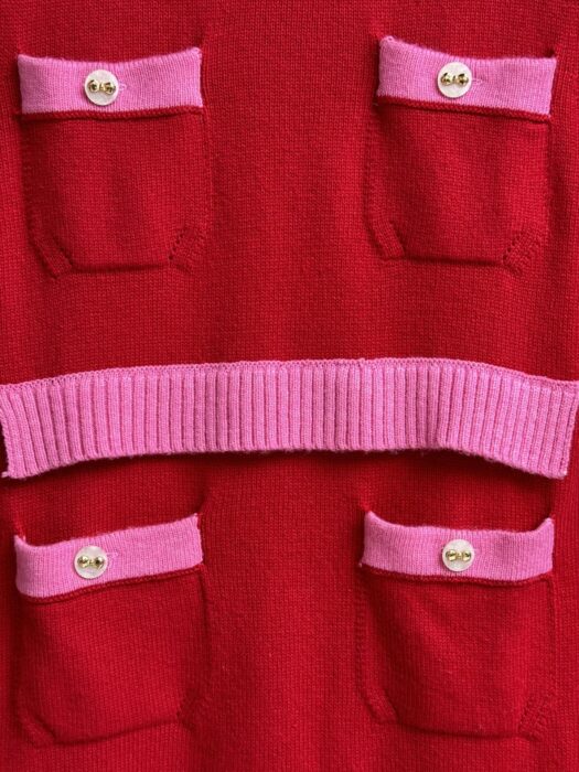 샤넬 콘트라스트 니트 드레스 레플리카 미러급 SA급 S급 고퀄리티 하이엔드 최상급 의류 [여성] 14