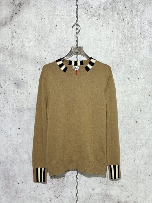 버버리 체크 이음 단색 니트 카키 레플리카 미러급 SA급 S급 고퀄리티 하이엔드 최상급 의류 [남성여성공용] 3