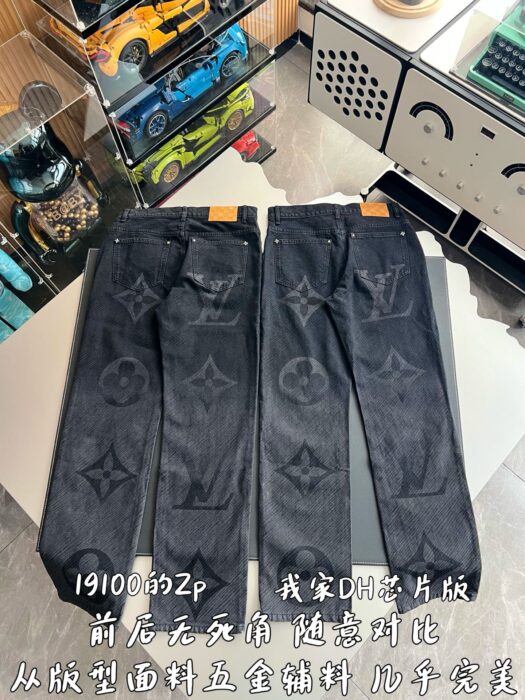 루이비통 모노그램 데님 팬츠 청바지 블랙 1AFY50 레플리카 미러급 SA급 S급 고퀄리티 하이엔드 최상급 의류 [남성여성공용] 4