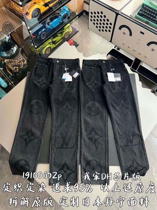 루이비통 모노그램 데님 팬츠 청바지 블랙 1AFY50 레플리카 미러급 SA급 S급 고퀄리티 하이엔드 최상급 의류 [남성여성공용] 3