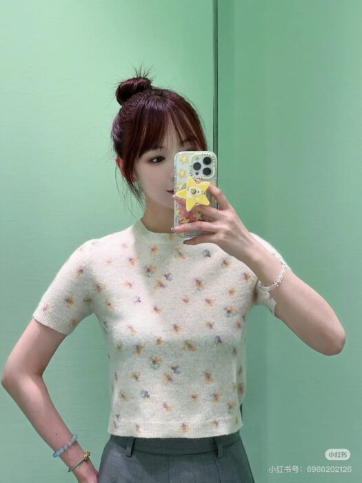 프라다 플로럴 프린트 울 크루넥 스웨터 레플리카 미러급 SA급 S급 고퀄리티 하이엔드 최상급 의류 [여성] 5