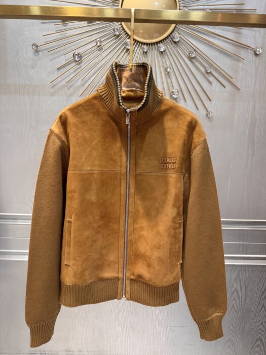 미우미우 스웨이드 니트 컷 자켓 레플리카 미러급 SA급 S급 고퀄리티 하이엔드 최상급 의류 [여성] 2