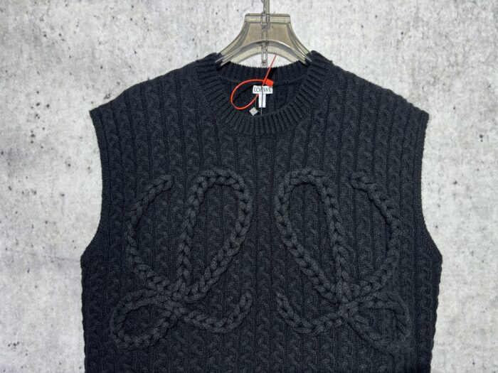 로에베 점보 로고 양털 민소매 블랙 레플리카 미러급 SA급 S급 고퀄리티 하이엔드 최상급 의류 [남성여성공용] 5