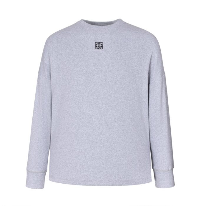 로에베 로고 자수 긴팔티 그레이 레플리카 미러급 SA급 S급 고퀄리티 하이엔드 최상급 의류 [남성여성공용] 3