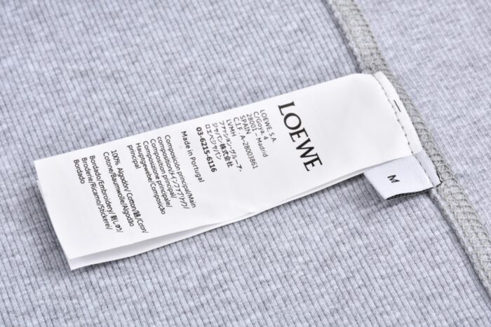 로에베 로고 자수 긴팔티 그레이 레플리카 미러급 SA급 S급 고퀄리티 하이엔드 최상급 의류 [남성여성공용] 11