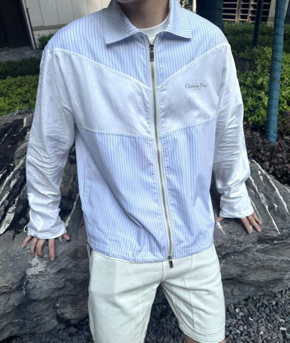디올 블루 스트라이프 이음 얇은 자켓 레플리카 미러급 SA급 S급 고퀄리티 하이엔드 최상급 의류 [남성여성공용]