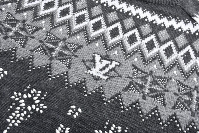 루이비통 스키 자카드 라운드넥 니트 그레이 레플리카 미러급 SA급 S급 고퀄리티 하이엔드 최상급 의류 [남성여성공용] 6