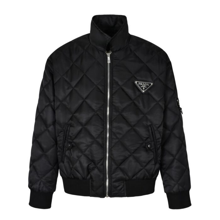 프라다 세모 로고 퀼팅 지퍼 코튼 자켓 블랙 레플리카 미러급 SA급 S급 고퀄리티 하이엔드 최상급 의류 [남성여성공용] 3