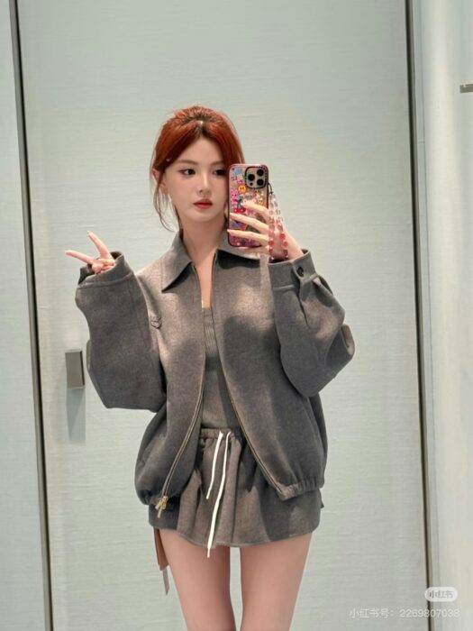 미우미우 더블 캐시미어 블루종 세트 레플리카 미러급 SA급 S급 고퀄리티 하이엔드 최상급 의류 [여성] 24