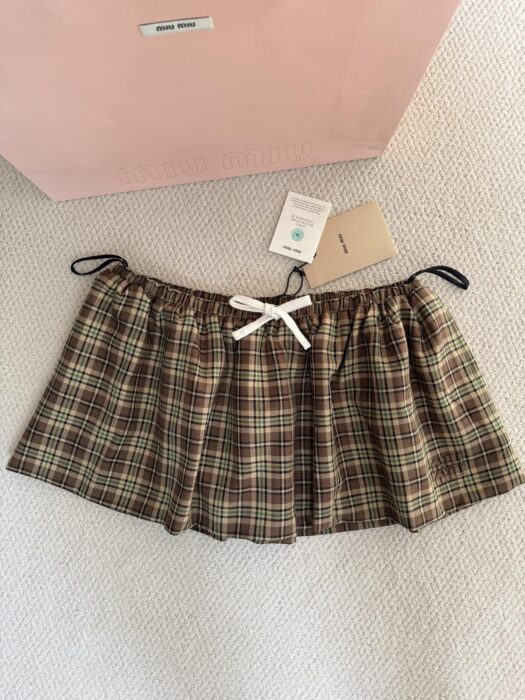 미우미우 체크 미니 스커트 레플리카 미러급 SA급 S급 고퀄리티 하이엔드 최상급 의류 [여성] 9