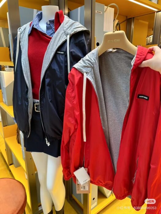 미우미우 저지 및 테크니컬 퐁제 블루종 자켓(2color) 레플리카 미러급 SA급 S급 고퀄리티 하이엔드 최상급 의류 [여성] 25